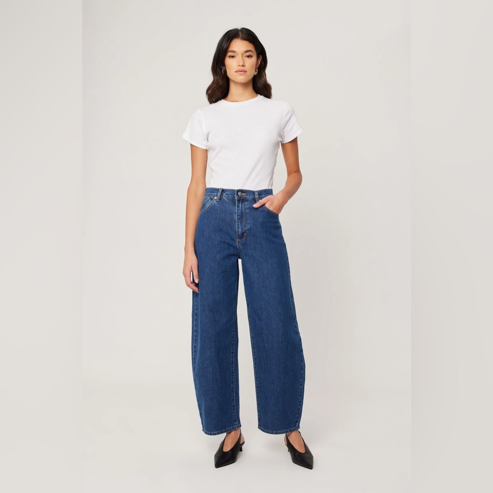 ROLLA’S- Gigi Barrel jeans- forever blue size 27 NWT RETAILS $129